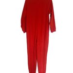 Nick & Nora  Sock Monkey One Piece Footie Fleece Pajamas Sleepwear Size M Red Photo 5