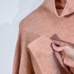 Wilfred  Tie-Front Mock Neck Sweater Alpaca Blend Slouchy Soft Pink Minimalist XS Photo 5