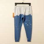 NWT LA DETRESSE Acid Drop Vinca Acid Wash Distressed Sweatpants Blue Medium Photo 5