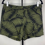Ann Taylor  Olive Green Black Devin City Tropical Palm Flat Front‎ Shorts Photo 0
