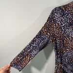 Garnet Hill Women Mixed Print Mavis Button Up Tie Waist Knit Dress Size S Photo 6