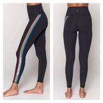 Spiritual Gangster Black Rainbow Eco Jersey High Waisted 7/8 Leggings Size Small Photo 1