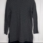 J.Jill Black White Striped Long Sleeve Layered Shirt Dress Small Petite Fall Photo 0