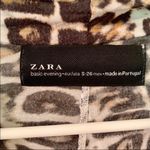 ZARA Basic Evening Leopard Print Top Black Cream Size Small Photo 2