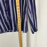 Jaclyn Smith  Long Sleeve Button Pajama Shirt Stripe Womens Large Blue Photo 4
