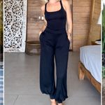 Aria Lattner Everyday Cuffed Jumpsuit in Black Size Large Photo 1