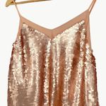 Moulinette Soeurs NWT Anthropologie  Women's Sequin Cami Tank Top Sz 8, Rose Gold Photo 5