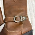 Faded Glory  Brown Western Buckle Heeled Boots Sz 8 Photo 3