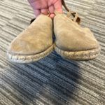 Verbenas Maika Taupe Suede Wedge D’Orsay Espadrille Sandals Boho Preppy Coastal Tan Size 9.5 Photo 2