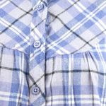 Woodland Creek Women's Long Sleeve Blue and White Plaid Shirt, XL Photo 2