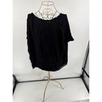 Hatch Maternity Women’s short sleeve blouse Black One Size Viscose Wool Photo 8
