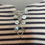 Portraits by Northern Isles Womens 3X Striped Henley Long Sleeve Cotton Shirt Black Size undefined Photo 2