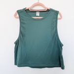 PINK Victoria's Secret Womens Athletic Top Size L Green Crop Gym Workout Sporty Size L Photo 1