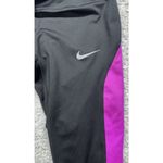 Nike Leggings Women's Small Black Pink Dri-Fit Zipper Pocket Athletic Workout Photo 6