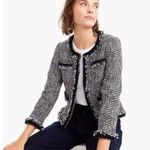 J. Crew Lady Metallic Tweed Jacket Blazer Black Rainbow Multi Fringe Women’s 8 Photo 4