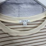 Pistola  Trina Muscle Tee Cream Sable Stripe Size L Cap Sleeve Boxy Fit Photo 4