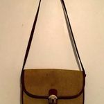 Vintage John Romain Tan and Burgundy Crossbody Bag Photo 0