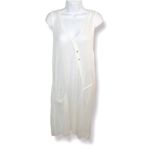 MADO et les autres Swim Cover Up Sweater Dress Asymmetrical Knot Back White 4 White Photo 2