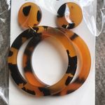 ✨ Acrylic Statement Tortoise Hoop Earrings✨ Black Photo 7