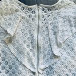 Forever 21  White See-Through Lace Dressy Crop Top Photo 4