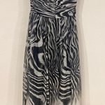 La Femme  Zebra Print Strapless Gown Size 2 VGUC Photo 3