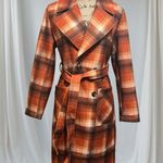 Anthropologie NWT NVLT Plaid Belted Trench Coat by  sz M Photo 11