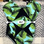 Sun & Sea Tropical Leaf Print Cut Out One Piece Swimsuit Size 10 Blue Photo 7