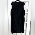 Sag Harbor  Black Faux Suede Sleeveless Cocktail Career Shift Dress Plus Size 18W Photo 2