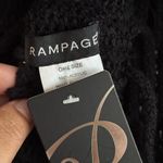 Rampage  Black Fringe Crochet Scarf One Size Photo 1