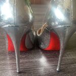Christian Louboutin | Silver Crackled So Kate Pump Photo 10