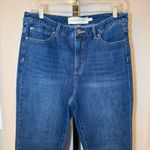 Soft Surroundings  Ultimate Denim Cropped Bootcut Jeans‎ Raw Hem Size 10 Tall Photo 2