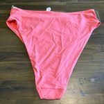 Aerie  Pink Coral High Waisted Bikini Bottom High Cut Cheeky XL Swimsuit Swim Photo 1