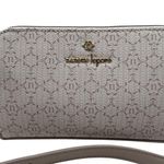Nanette Lepore Crossbody Bag Beige Monogrammed Canvas & Faux Leather Photo 3