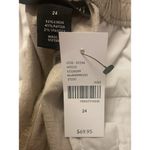 Lane Bryant  Pants 24 Linen Blend High Rise Tapered Leg Pull On Oatmeal NWT Photo 6