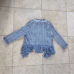 White House | Black Market Light Blue Jean Like Jacket Sz Small Photo 4