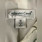 Coldwater Creek   button down floral ruffled shirt/blazer size 12 Photo 3