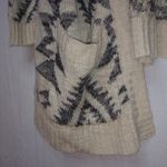 Pink republic  XL Aztec Pocketed Gray Creme Cardigan Photo 3