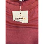 NWT Miao Miao Dusty Pink Long Sleeve Peek Shoulder Lace Up Small Photo 6