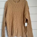 Free People NWT  Women's Isla Cable Knit Sweater Photo 10