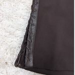 BCBGMAXAZRIA  Leather Trim Knee Length Pencil Skirt Brown Size 6 Photo 4