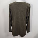 Isaac Mizrahi  Dark Green Long Sleeve Tunic Size Small Brown Green Top Photo 4