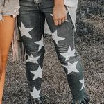 Hand painted Two Toned Star Jeans Size 8 Photo 0