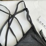 Koral Wire Glow Black Glitter Strappy Sports Bra Women's Size Small S Photo 2
