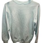 Jerzees VTG 90s  Ice Blue Snowman Cabin Winter Sweatshirt USA L Photo 1