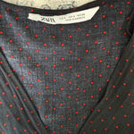 ZARA Black & Red Polka Dot Crop Top - Size S Photo 3