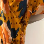 Free People  Morning Light Golden Yellow Floral Long Sleeve Dress Size 8 Photo 13