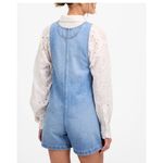 Madewell  Scoopneck Denim Shortalls Chambray Blue XXS Button Front Patch Pockets Photo 1