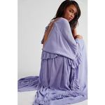 Free People  Paradiso Maxi Dress purple high low double V dress, size medium Photo 2
