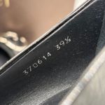 Gucci  Sachalin GG Buckle Patent Black Leather Peep Toe Heels Sz 39.5 Luxury Photo 7