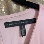 White House | Black Market  Floral Red Flower Pink Mesh Top, Small Photo 3